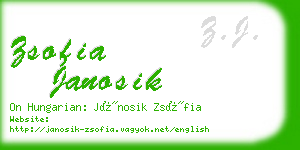 zsofia janosik business card